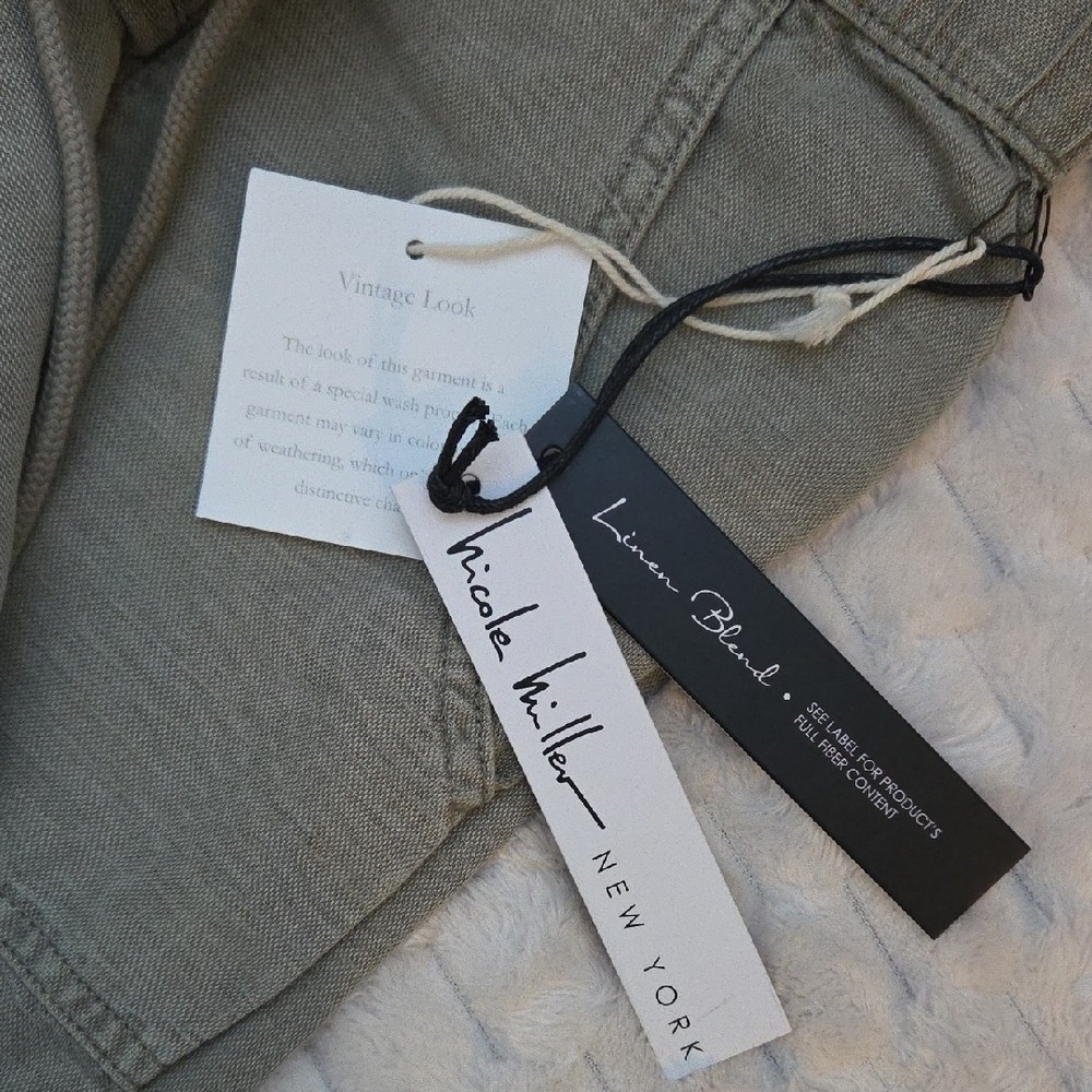 Nicole Miller Sage Green Cargo Pants - Picture 5 of 5